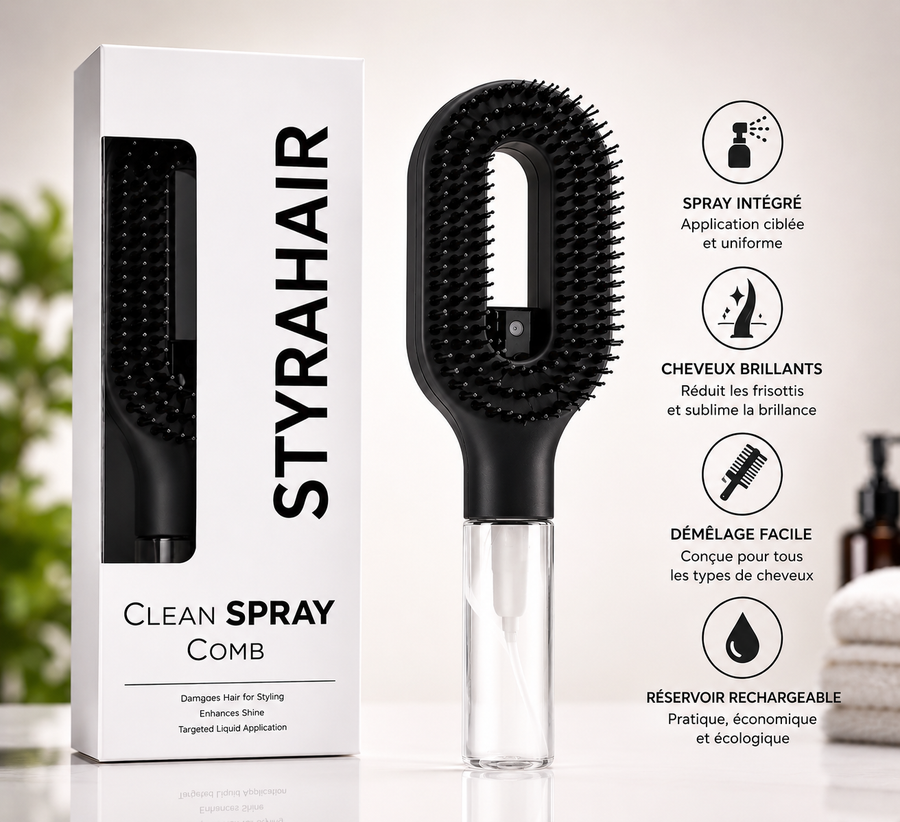 Peigne masseur 2-en-1 Sevria
