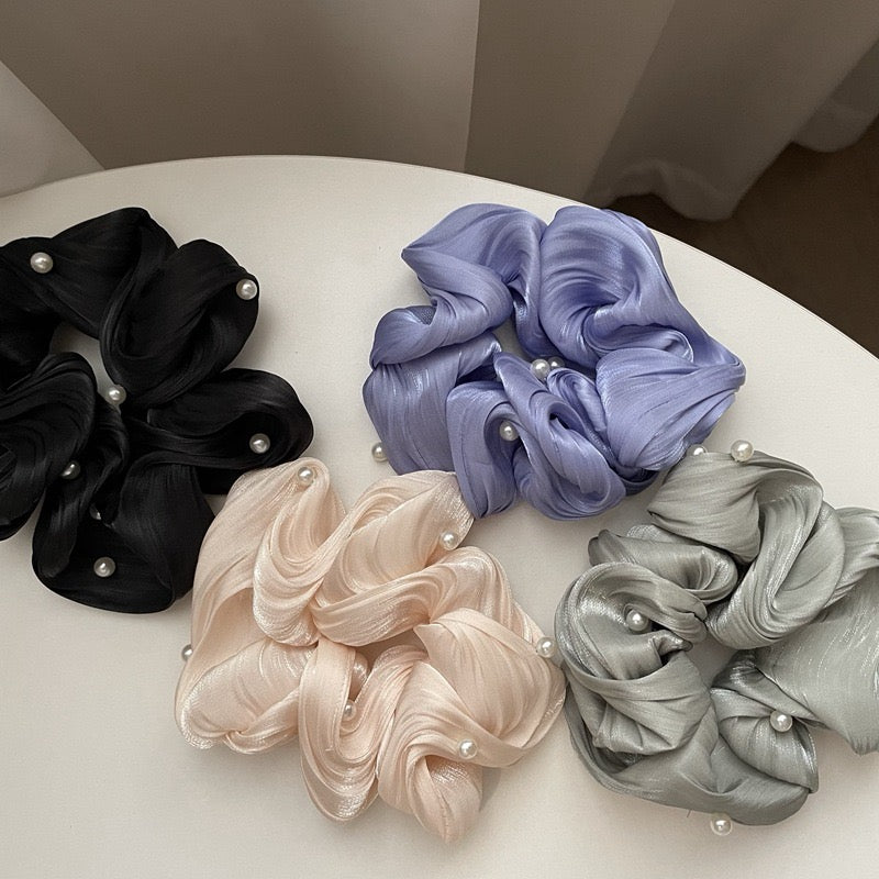 Chouchous en Satin Perlés Sevria — Lot de 4